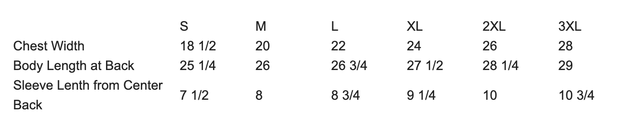 sizing chart